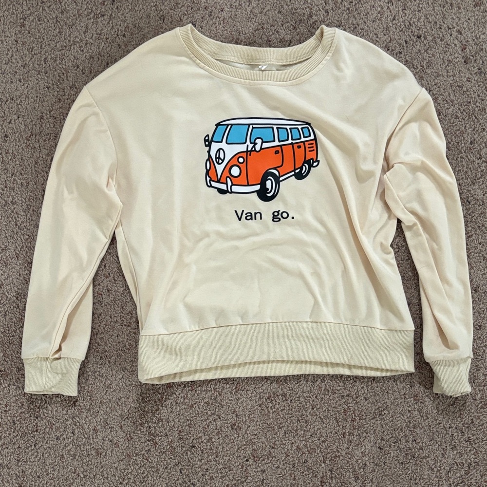 SHEIN Yellow Crewneck
